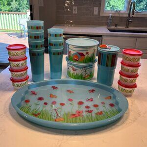 New Never Used Tupperware Summer Serving Tray Bundle